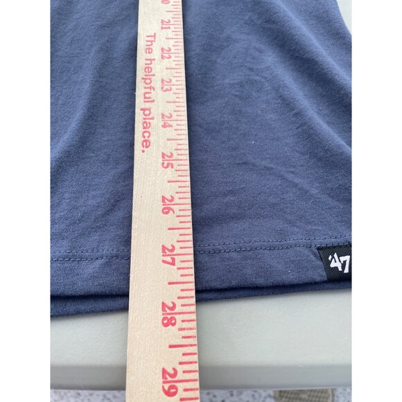 47 Brand New York Yankees Short Sleeve TShirt Mens Small Blue Cotton College NEW - Picture 5 of 8